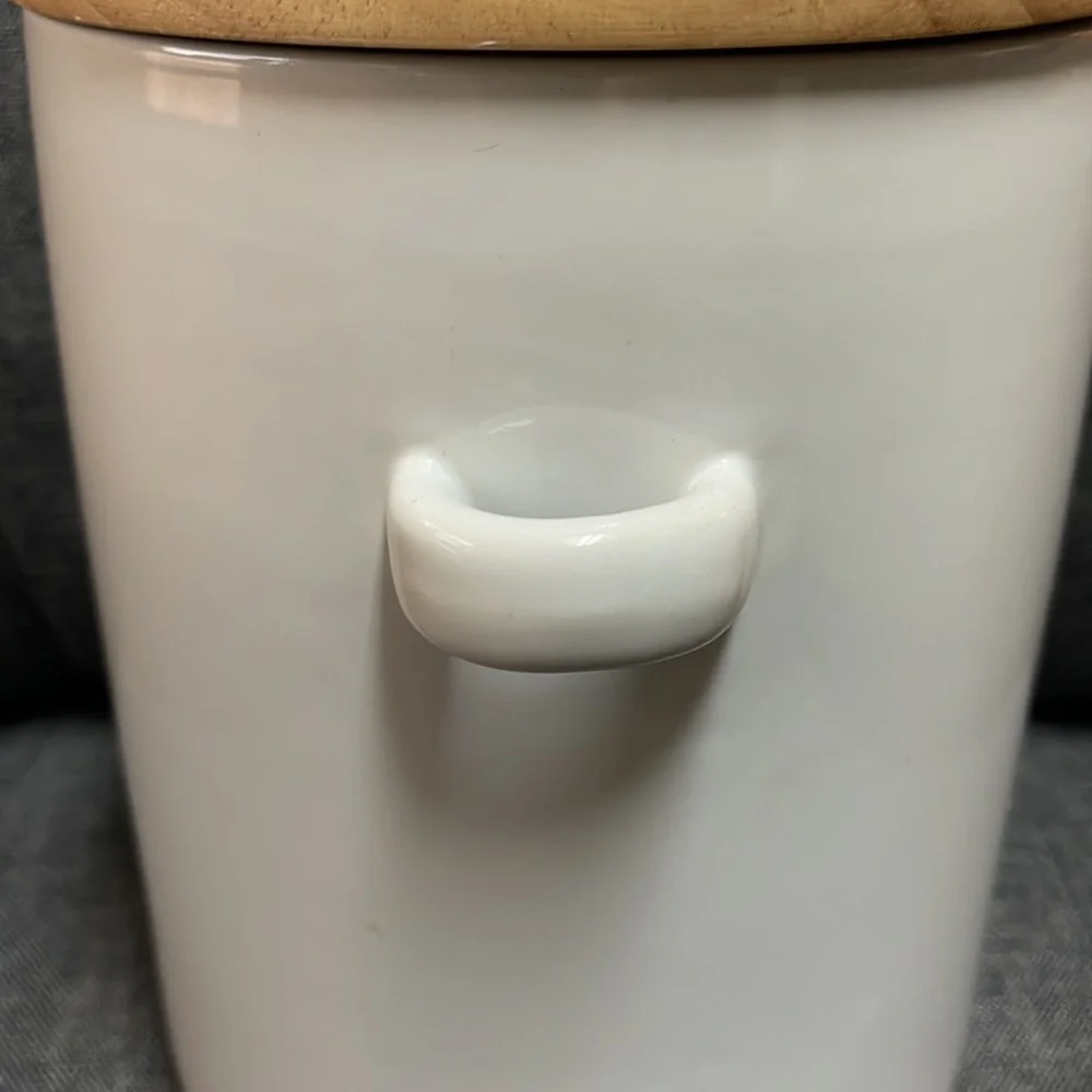 Crate & Barrel Aspen White Canister